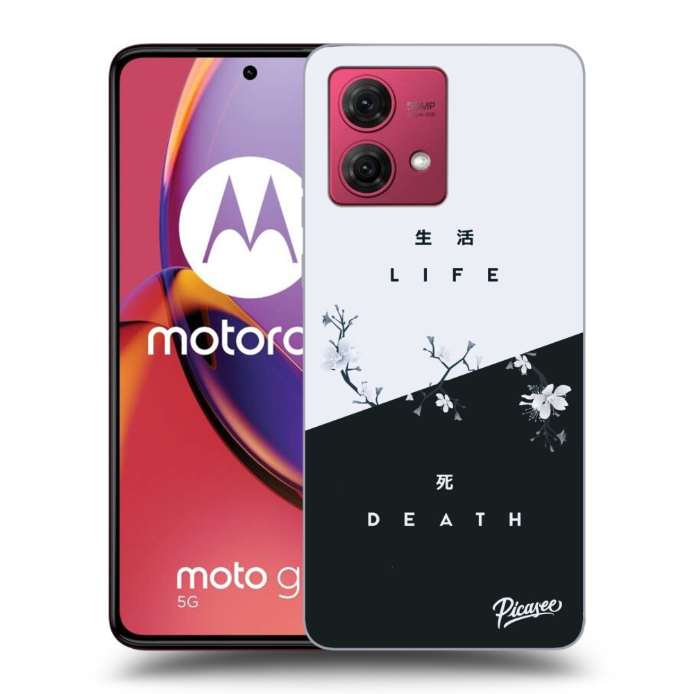 Picasee silikónový čierny obal pre Motorola Moto G84 5G - Life - Death