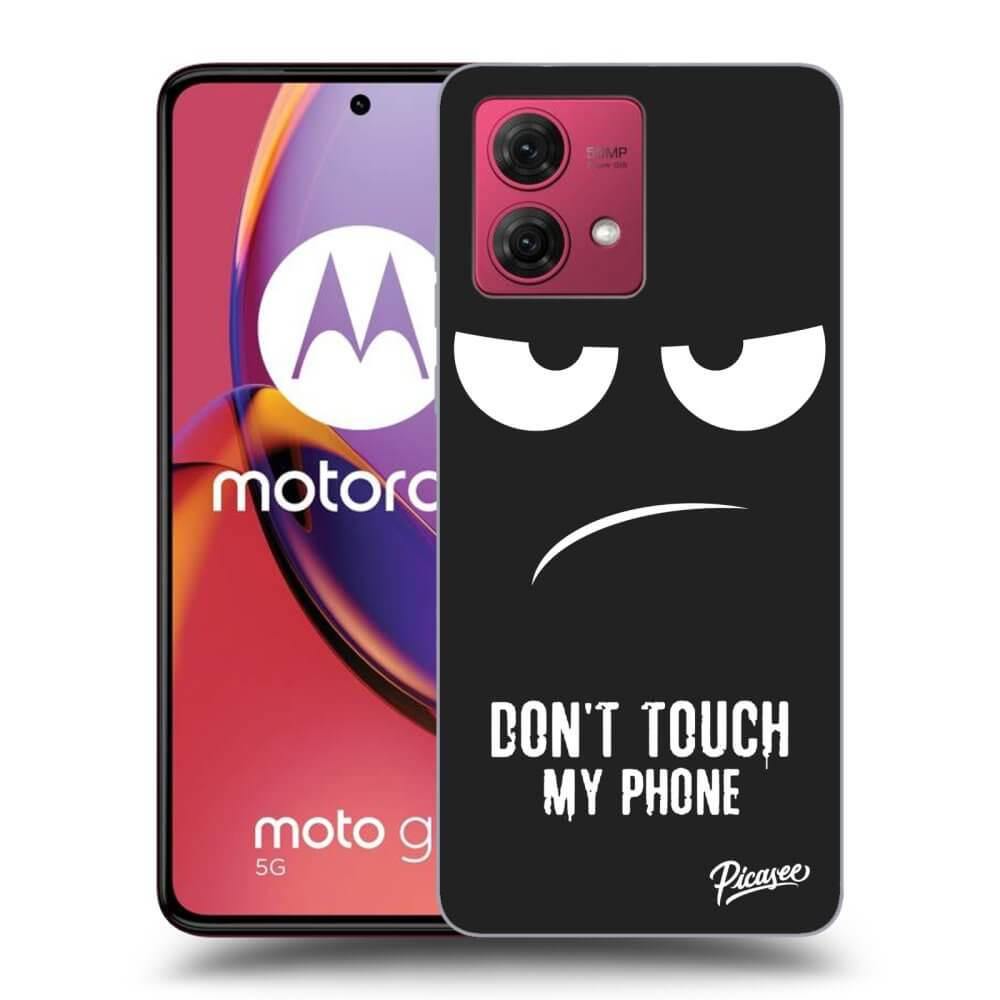 Picasee silikónový čierny obal pre Motorola Moto G84 5G - Don't Touch My Phone