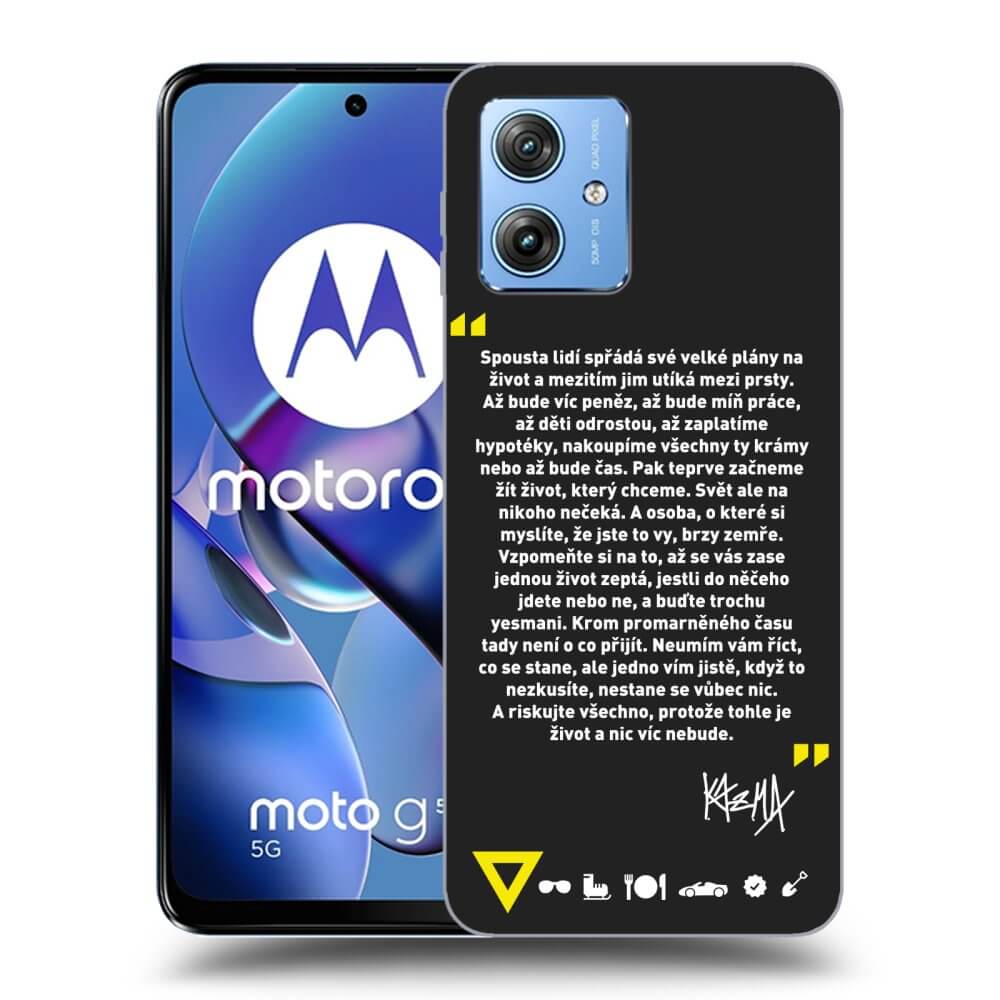 Picasee silikónový čierny obal pre Motorola Moto G54 5G - Kazma - BUĎTE TROCHU YESMANI