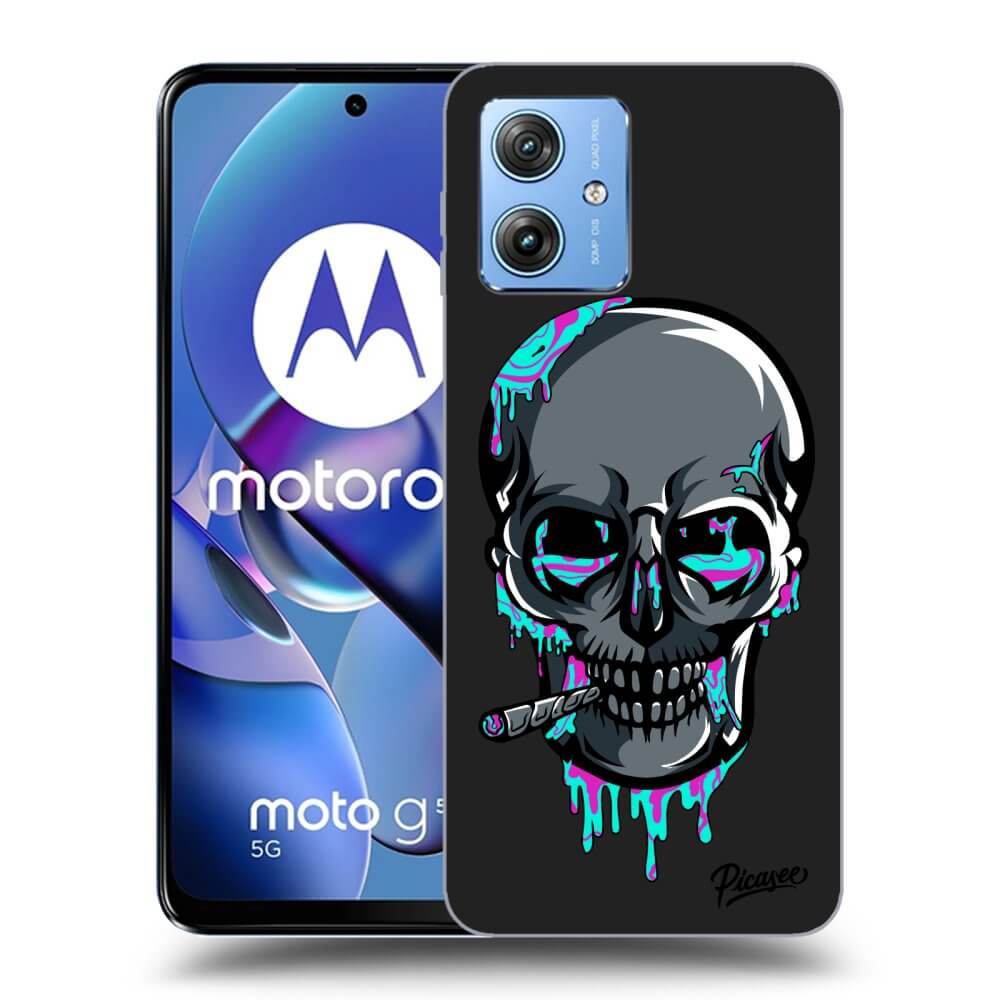 Picasee silikónový čierny obal pre Motorola Moto G54 5G - EARTH - Lebka 3.0