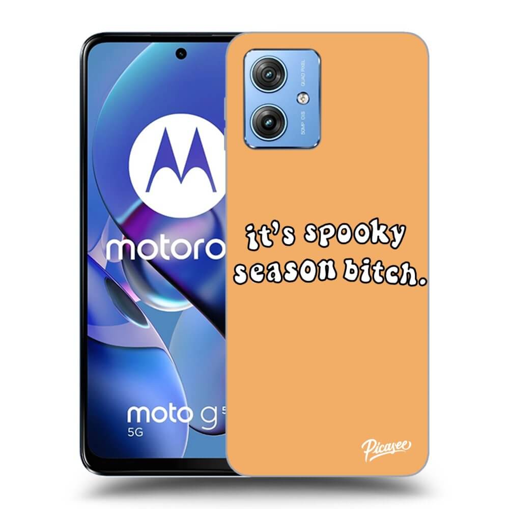 Picasee silikónový čierny obal pre Motorola Moto G54 5G - Spooky season