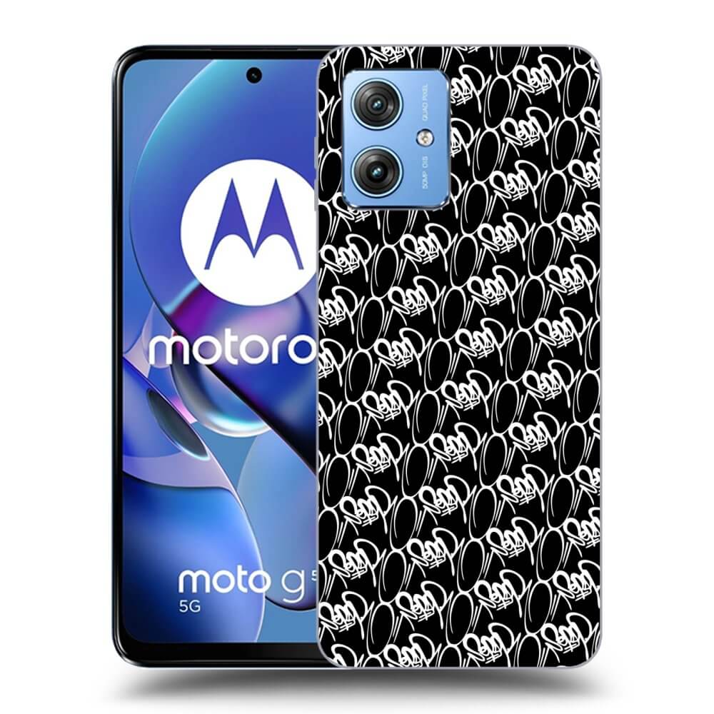 Picasee silikónový čierny obal pre Motorola Moto G54 5G - Separ - White On Black 2