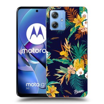 Picasee silikónový čierny obal pre Motorola Moto G54 5G - Pineapple Color