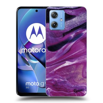 Obal pre Motorola Moto G54 5G - Purple glitter