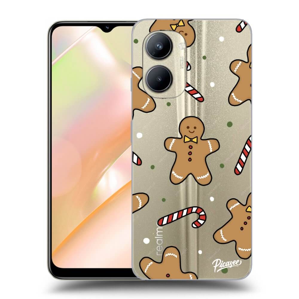 Picasee silikónový prehľadný obal pre Realme C33 (2023) - Gingerbread
