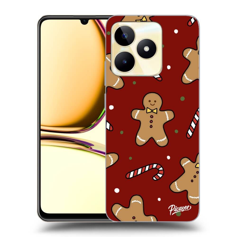 Picasee silikónový čierny obal pre Realme C53 - Gingerbread 2