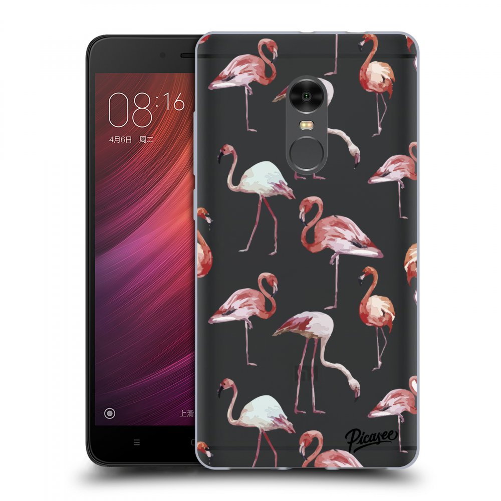 Picasee silikónový prehľadný obal pre Xiaomi Redmi Note 4 Global LTE - Flamingos