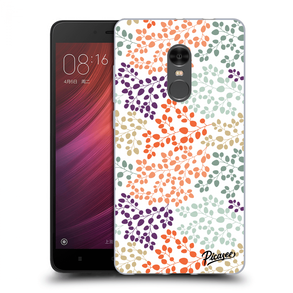 Picasee silikónový prehľadný obal pre Xiaomi Redmi Note 4 Global LTE - Leaves 2