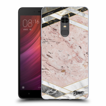 Picasee silikónový prehľadný obal pre Xiaomi Redmi Note 4 Global LTE - Pink geometry
