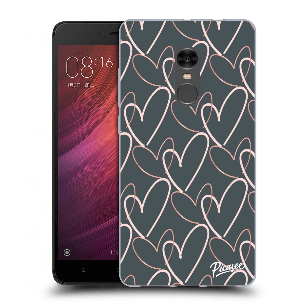 Picasee silikónový prehľadný obal pre Xiaomi Redmi Note 4 Global LTE - Lots of love