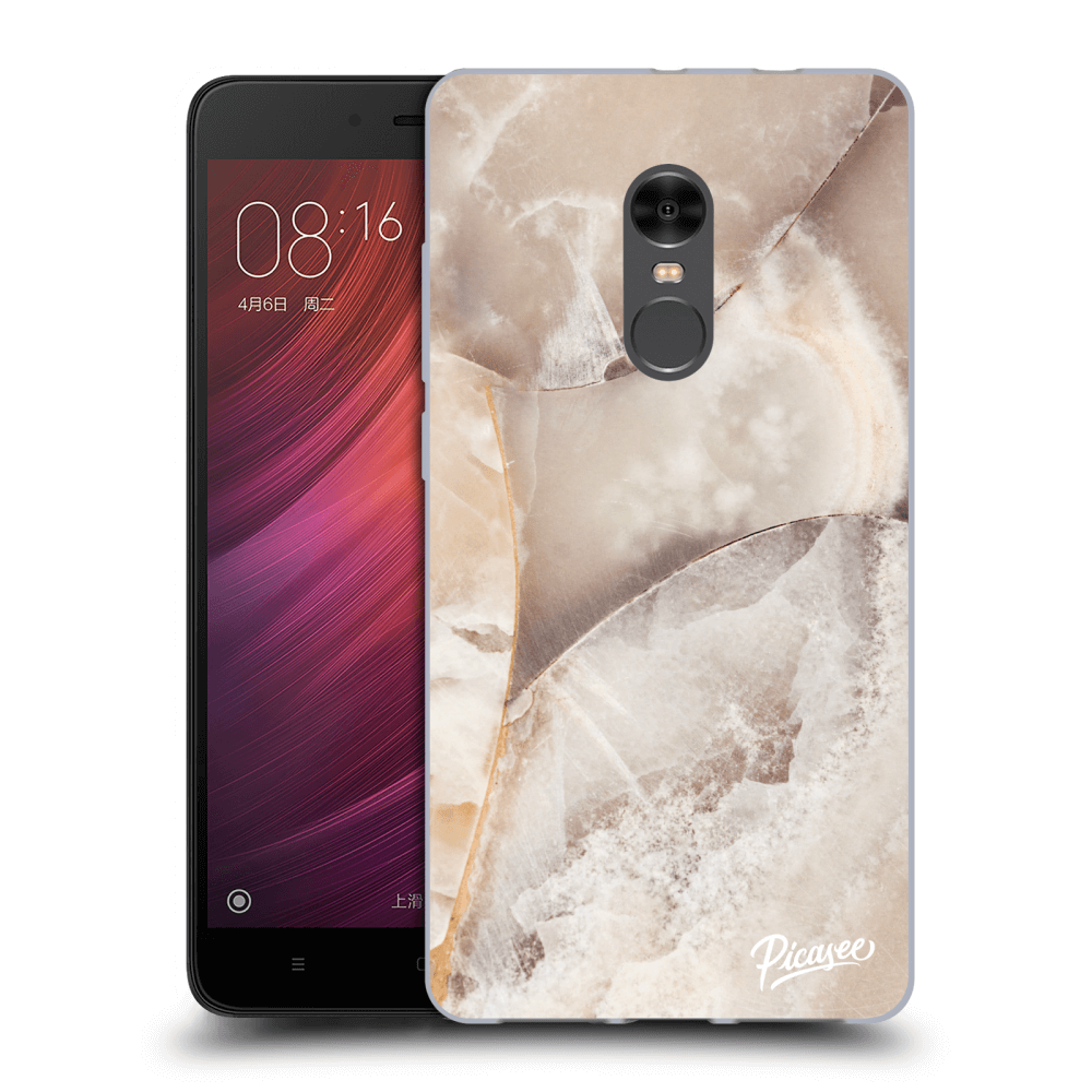 Picasee silikónový prehľadný obal pre Xiaomi Redmi Note 4 Global LTE - Cream marble