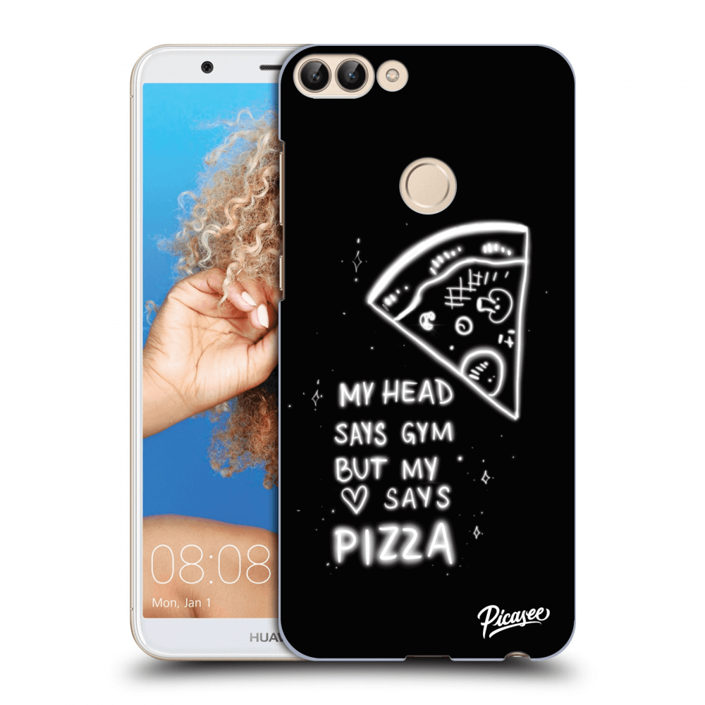Picasee silikónový čierny obal pre Huawei P Smart - Pizza