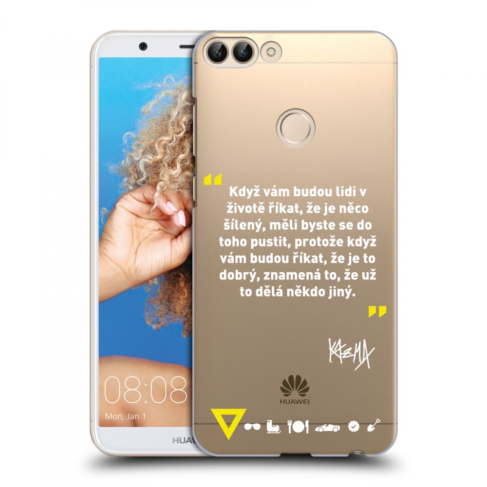 Picasee silikónový prehľadný obal pre Huawei P Smart - Kazma - MĚLI BYSTE SE DO TOHO PUSTIT