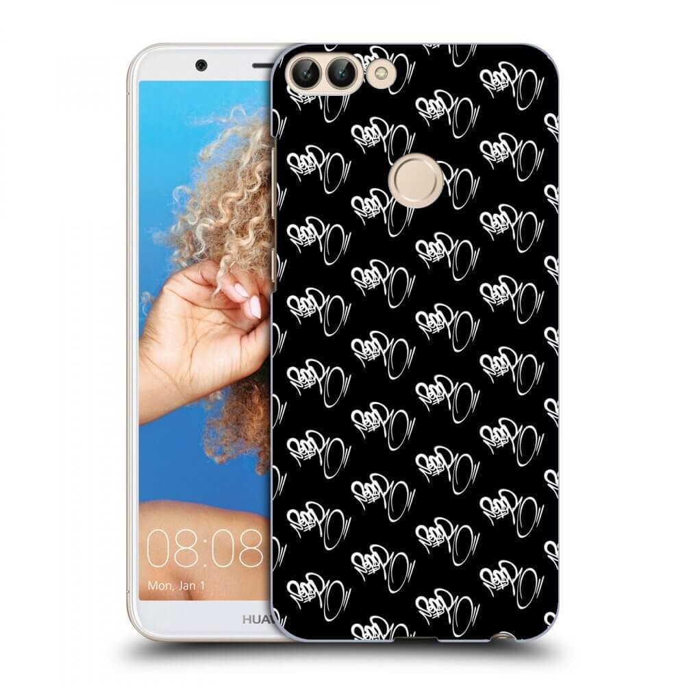 Picasee silikónový čierny obal pre Huawei P Smart - Separ - White On Black