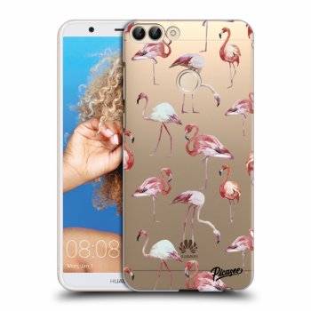 Picasee silikónový prehľadný obal pre Huawei P Smart - Flamingos