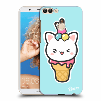 Picasee silikónový prehľadný obal pre Huawei P Smart - Ice Cream Cat