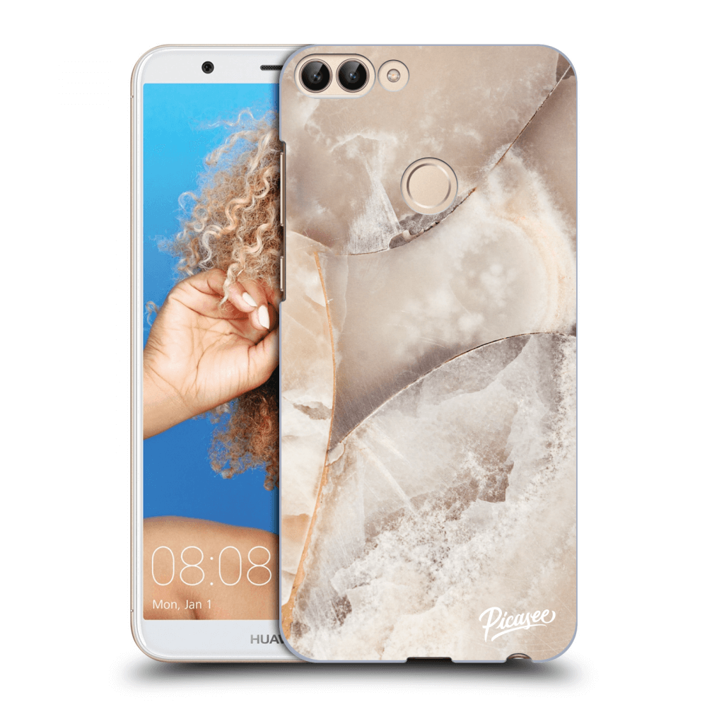 Picasee silikónový prehľadný obal pre Huawei P Smart - Cream marble