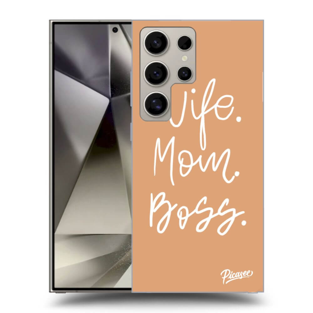 Picasee silikónový prehľadný obal pre Samsung Galaxy S24 Ultra S928B 5G - Boss Mama