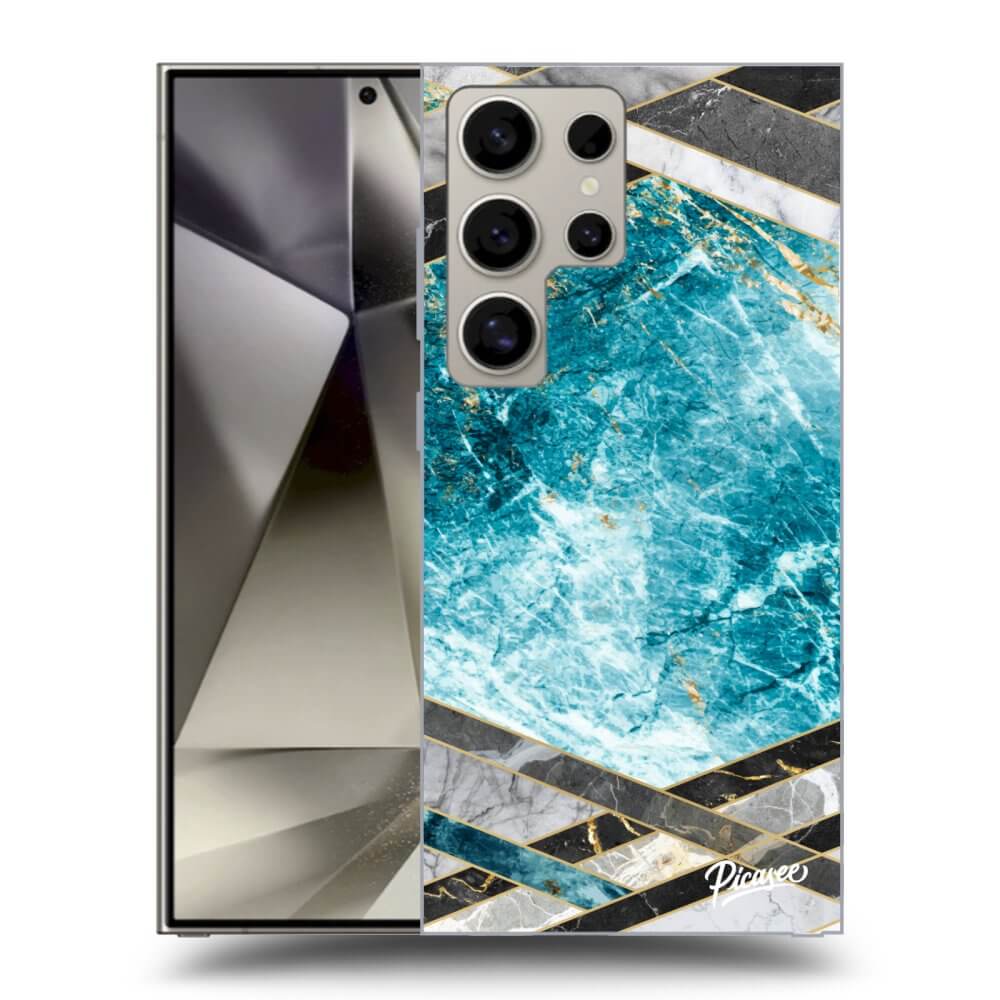 Picasee ULTIMATE CASE PowerShare pro Samsung Galaxy S24 Ultra S928B 5G - Blue geometry