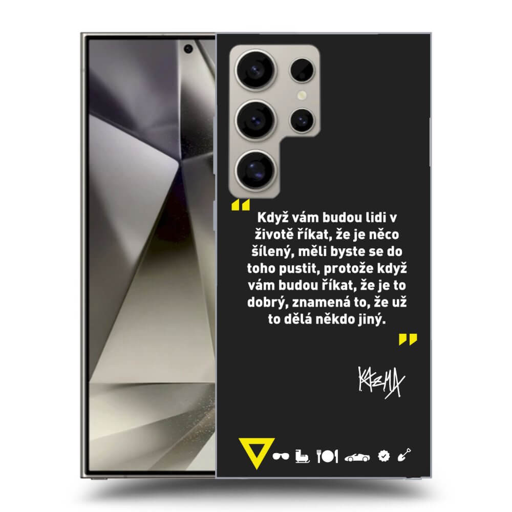 Picasee silikónový čierny obal pre Samsung Galaxy S24 Ultra S928B 5G - Kazma - MĚLI BYSTE SE DO TOHO PUSTIT