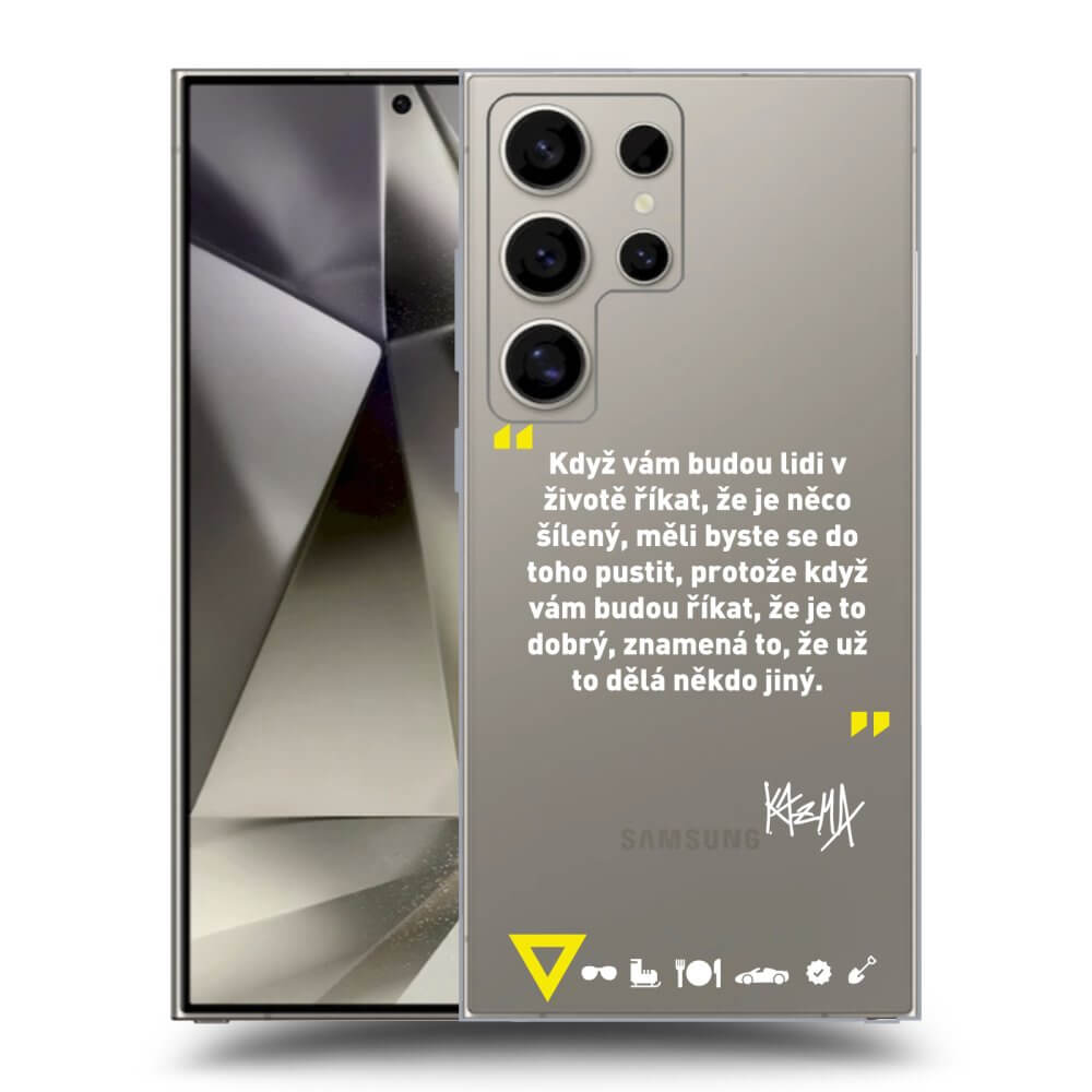 Picasee silikónový prehľadný obal pre Samsung Galaxy S24 Ultra S928B 5G - Kazma - MĚLI BYSTE SE DO TOHO PUSTIT