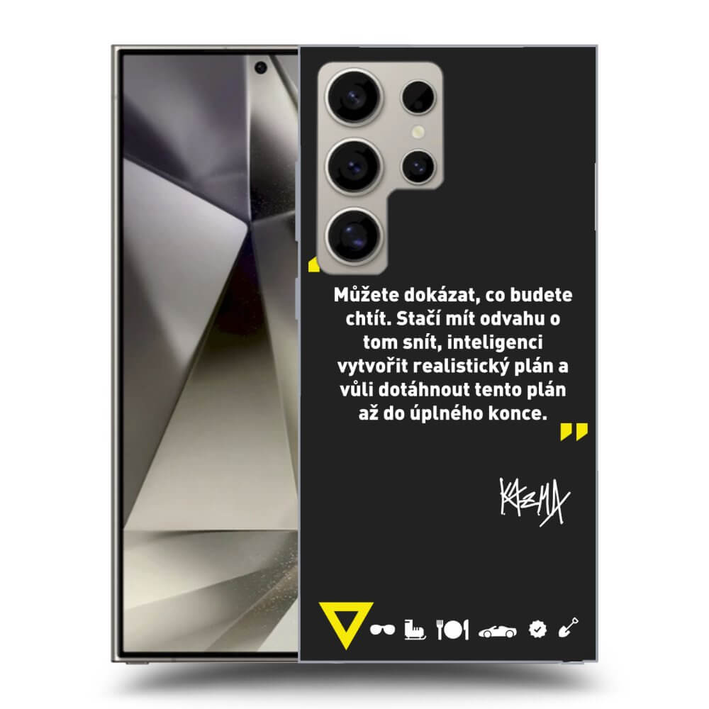Picasee silikónový čierny obal pre Samsung Galaxy S24 Ultra S928B 5G - Kazma - MŮŽETE DOKÁZAT, CO BUDETE CHTÍT