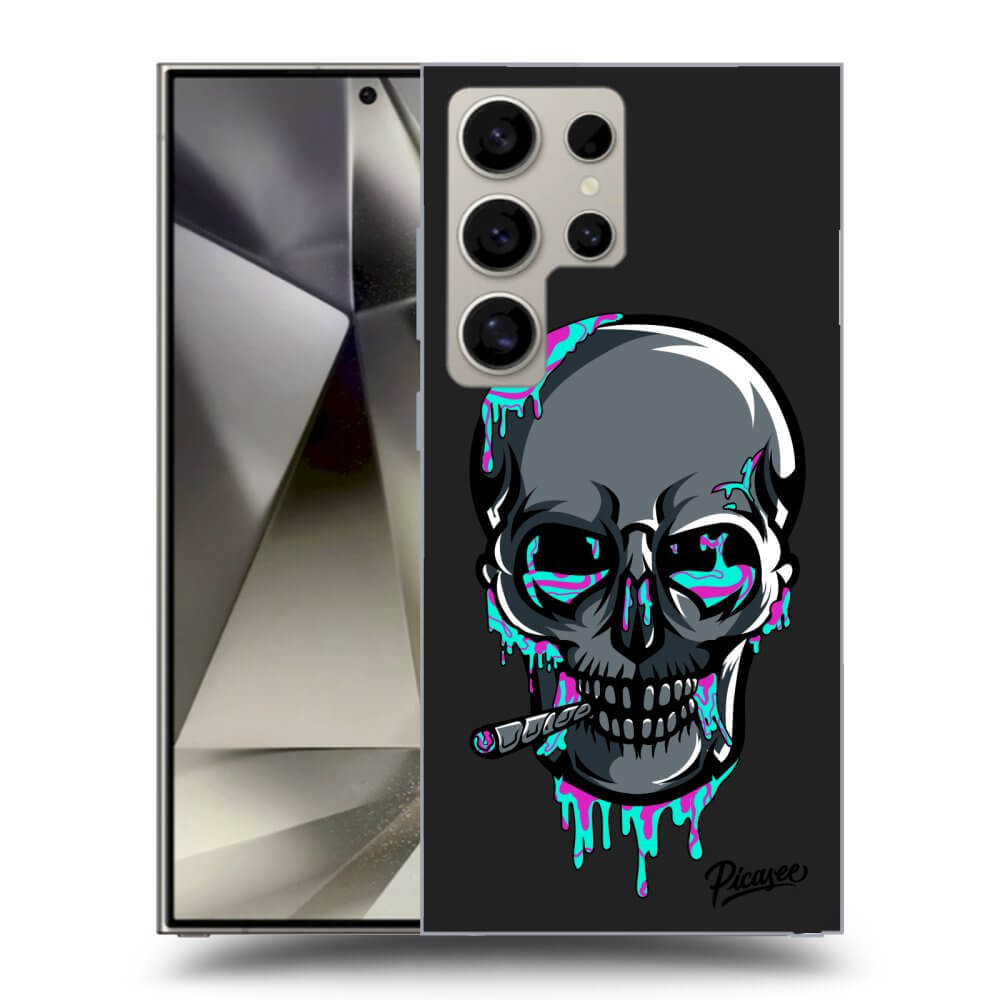 Picasee silikónový čierny obal pre Samsung Galaxy S24 Ultra S928B 5G - EARTH - Lebka 3.0