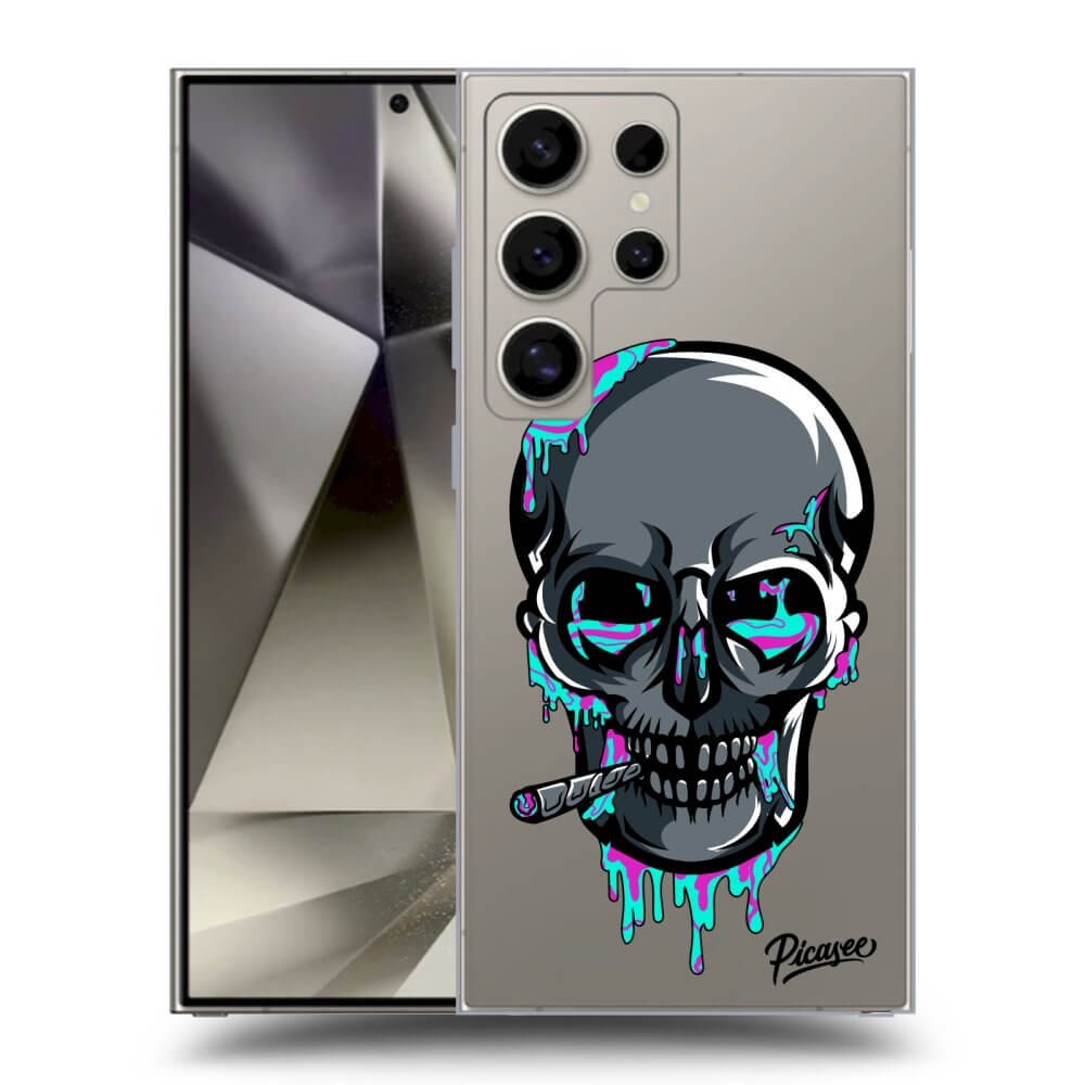 Picasee silikónový prehľadný obal pre Samsung Galaxy S24 Ultra S928B 5G - EARTH - Lebka 3.0