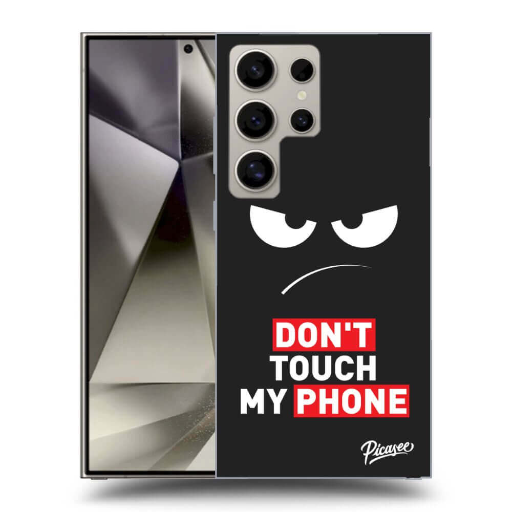 Picasee silikónový čierny obal pre Samsung Galaxy S24 Ultra S928B 5G - Angry Eyes - Transparent
