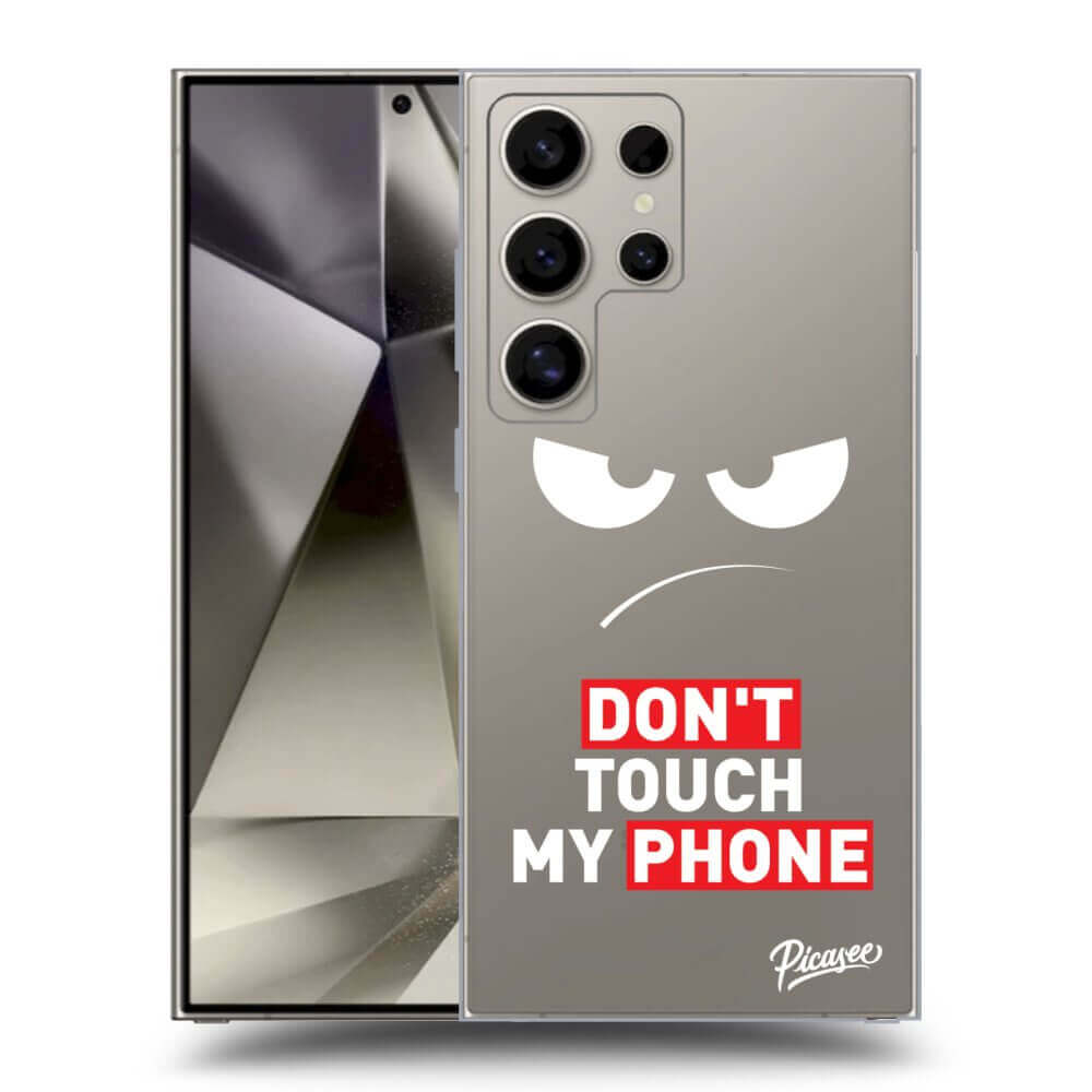 Picasee silikónový prehľadný obal pre Samsung Galaxy S24 Ultra S928B 5G - Angry Eyes - Transparent