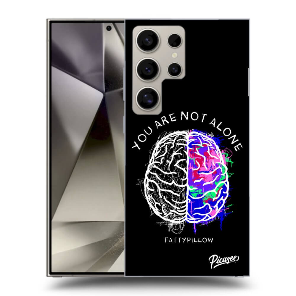 Picasee silikónový prehľadný obal pre Samsung Galaxy S24 Ultra S928B 5G - Brain - White