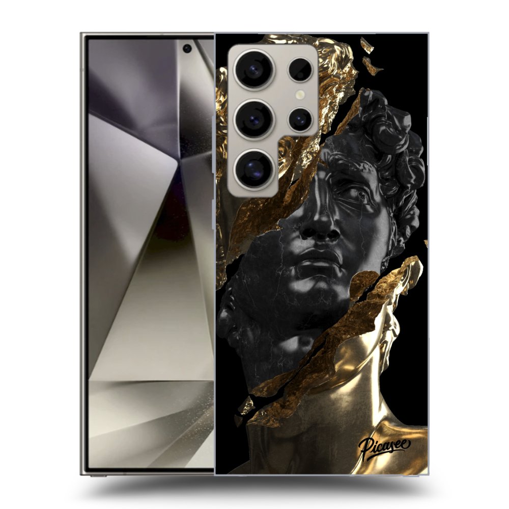 Picasee silikónový čierny obal pre Samsung Galaxy S24 Ultra S928B 5G - Gold - Black