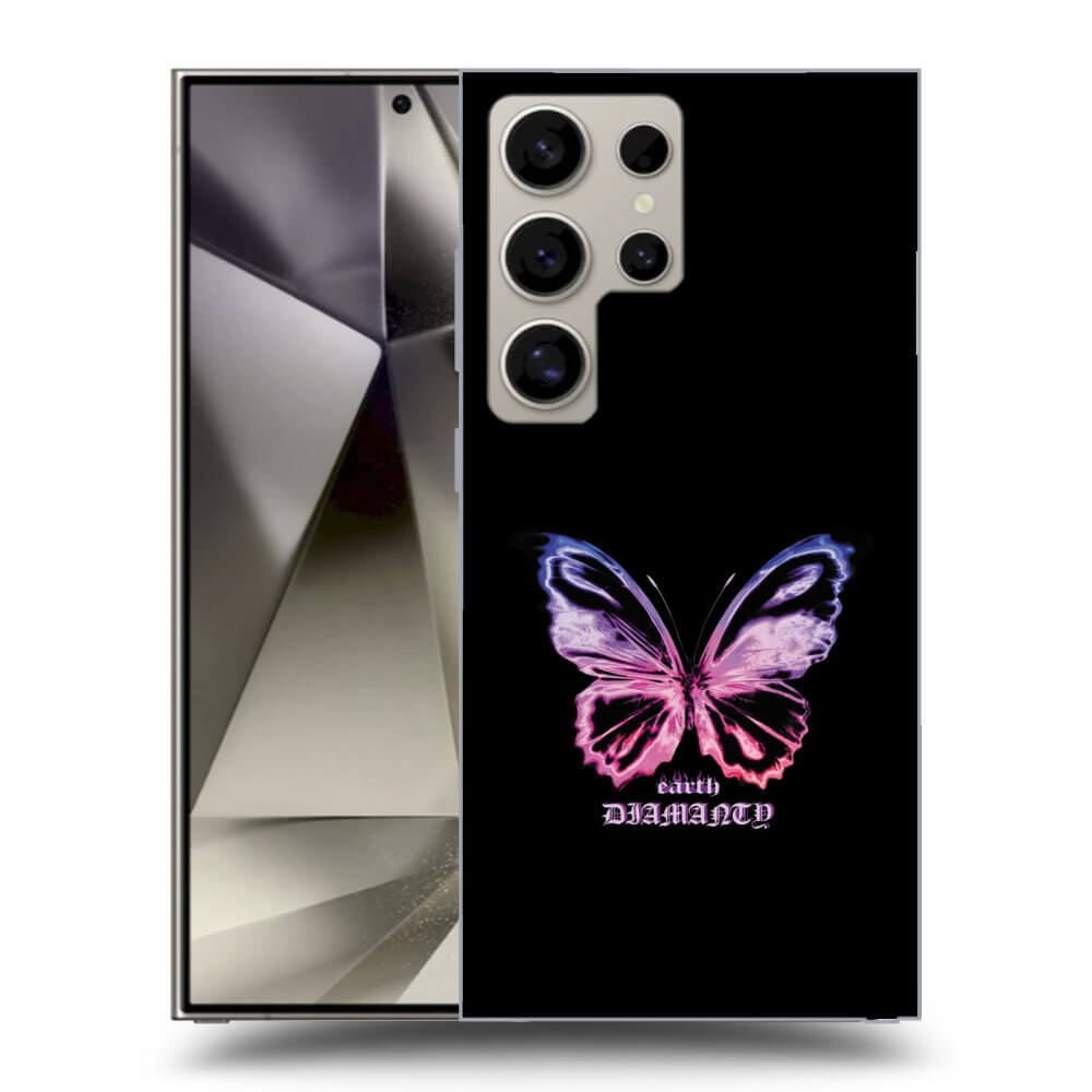 Picasee silikónový prehľadný obal pre Samsung Galaxy S24 Ultra S928B 5G - Diamanty Purple