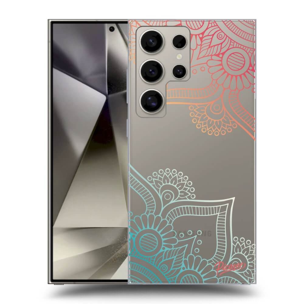 Picasee silikónový prehľadný obal pre Samsung Galaxy S24 Ultra S928B 5G - Kvetinový vzor