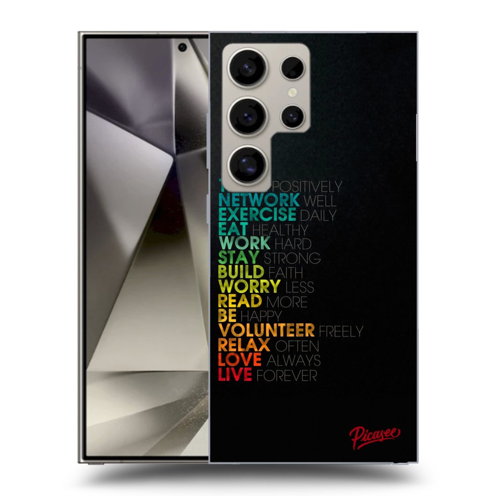 Picasee silikónový prehľadný obal pre Samsung Galaxy S24 Ultra S928B 5G - Motto života