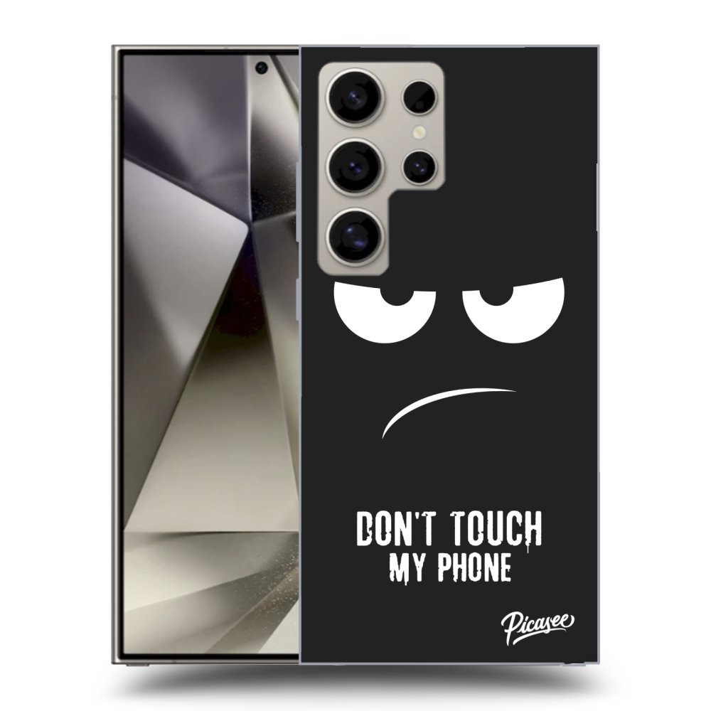 Picasee silikónový čierny obal pre Samsung Galaxy S24 Ultra S928B 5G - Nesiahajte mi na telefón