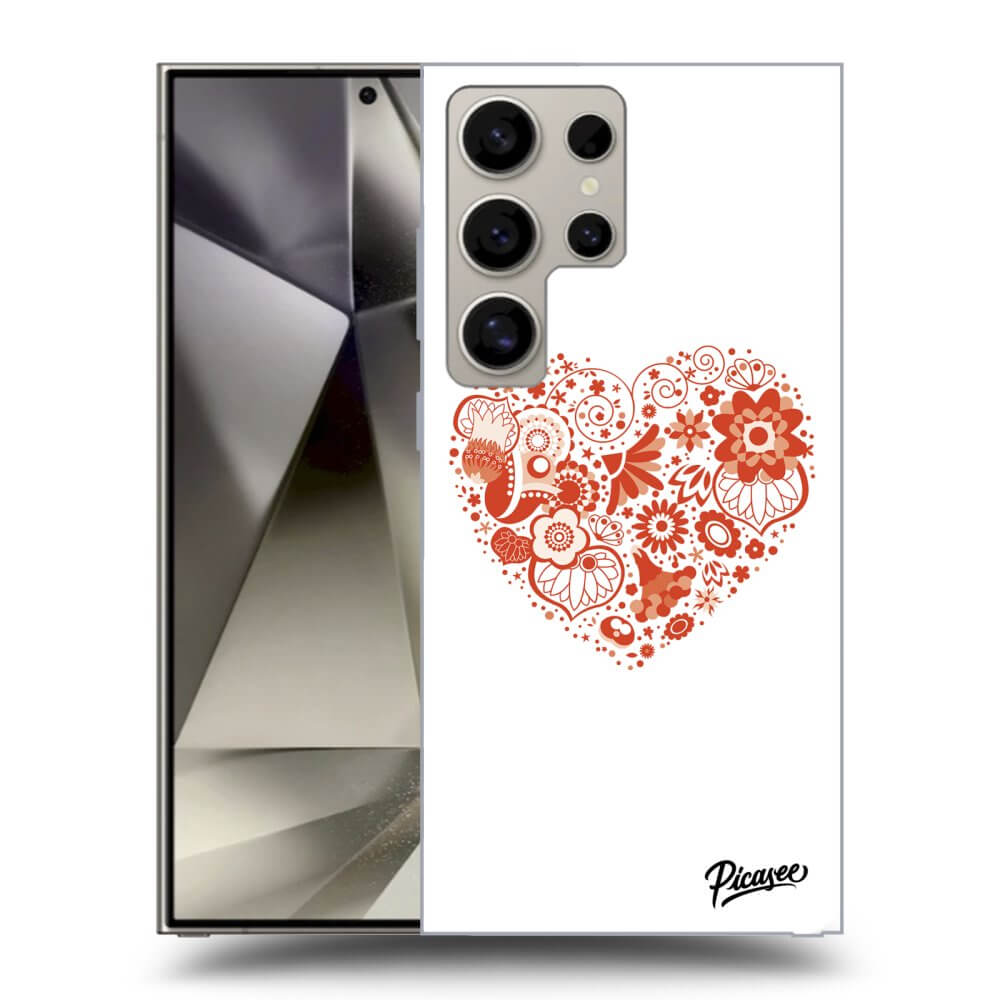 Picasee silikónový prehľadný obal pre Samsung Galaxy S24 Ultra S928B 5G - Veľké srdce
