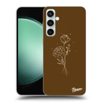 Obal pre Samsung Galaxy S23 FE S711B - Brown flowers