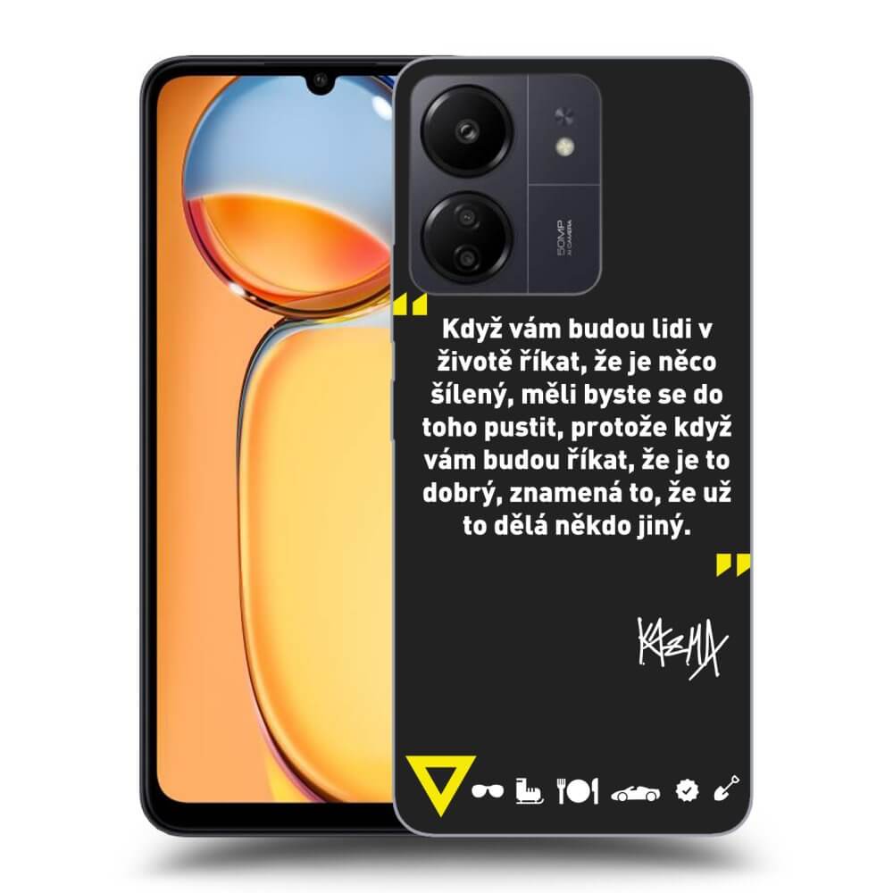 Picasee silikónový čierny obal pre Xiaomi Redmi 13C 4G - Kazma - MĚLI BYSTE SE DO TOHO PUSTIT