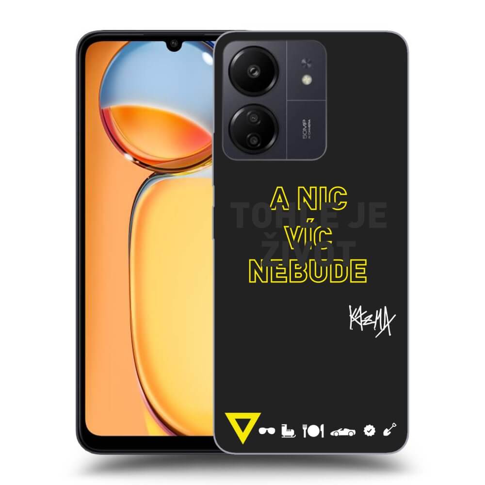 Picasee silikónový čierny obal pre Xiaomi Redmi 13C 4G - Kazma - TOHLE JE ŽIVOT A NIC VÍC NEBUDE