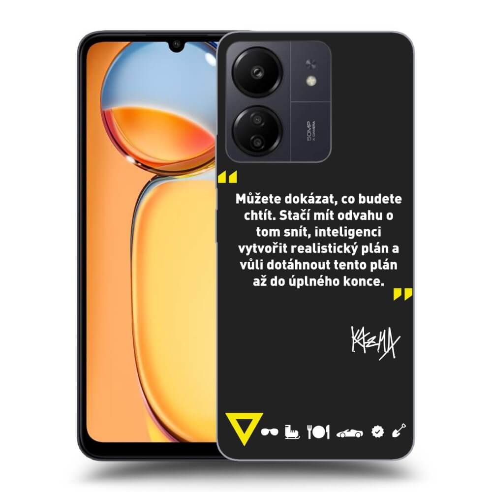 Picasee silikónový čierny obal pre Xiaomi Redmi 13C 4G - Kazma - MŮŽETE DOKÁZAT, CO BUDETE CHTÍT