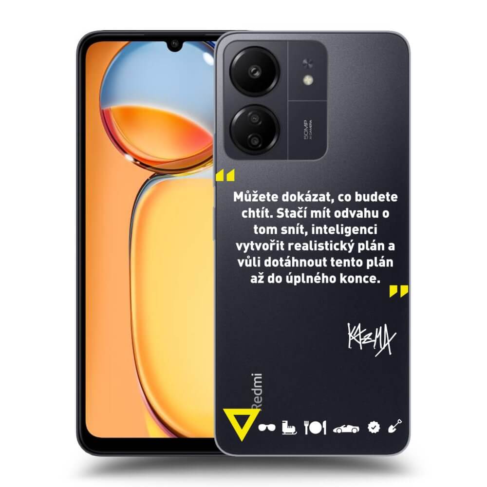 Picasee silikónový prehľadný obal pre Xiaomi Redmi 13C 4G - Kazma - MŮŽETE DOKÁZAT, CO BUDETE CHTÍT