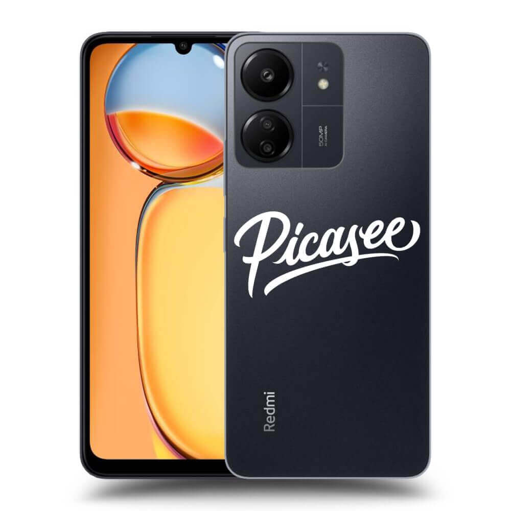 Picasee silikónový prehľadný obal pre Xiaomi Redmi 13C 4G - Picasee - old logo - white