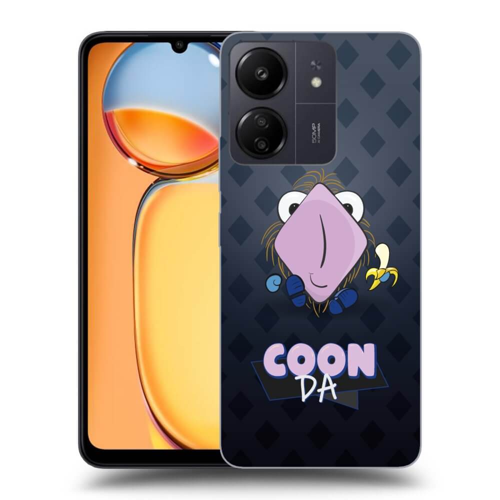 Picasee silikónový prehľadný obal pre Xiaomi Redmi 13C 4G - COONDA chlupatka - tmavá