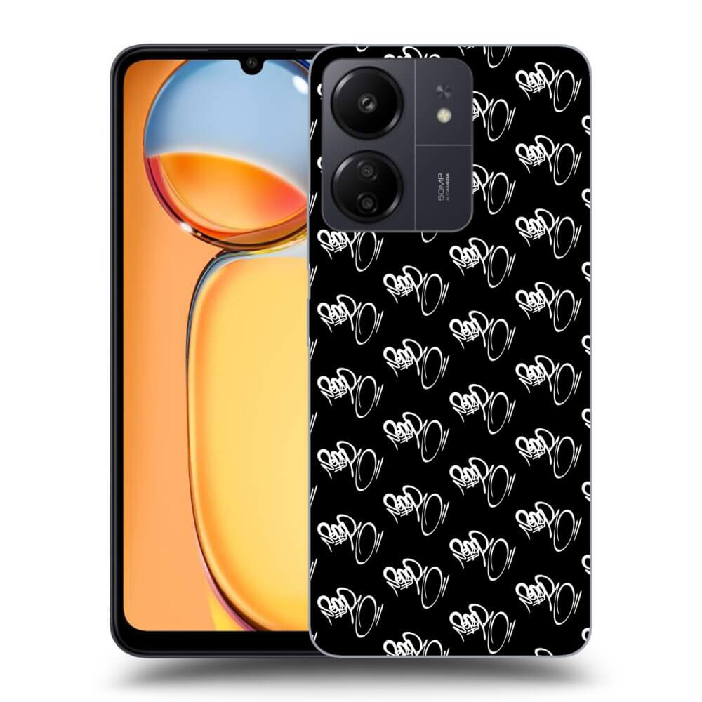 Picasee silikónový čierny obal pre Xiaomi Redmi 13C 4G - Separ - White On Black
