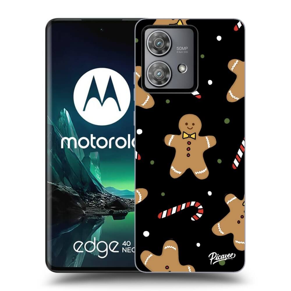 Picasee silikónový čierny obal pre Motorola Edge 40 Neo - Gingerbread