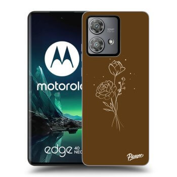 Obal pre Motorola Edge 40 Neo - Brown flowers