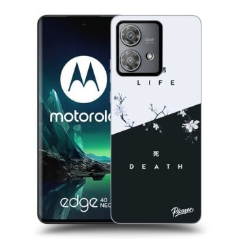 Picasee silikónový čierny obal pre Motorola Edge 40 Neo - Life - Death