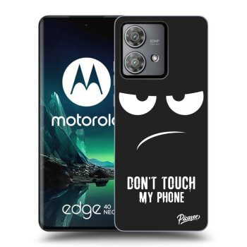 Picasee silikónový čierny obal pre Motorola Edge 40 Neo - Don't Touch My Phone