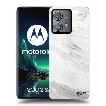 Obal pre Motorola Edge 40 Neo - White marble